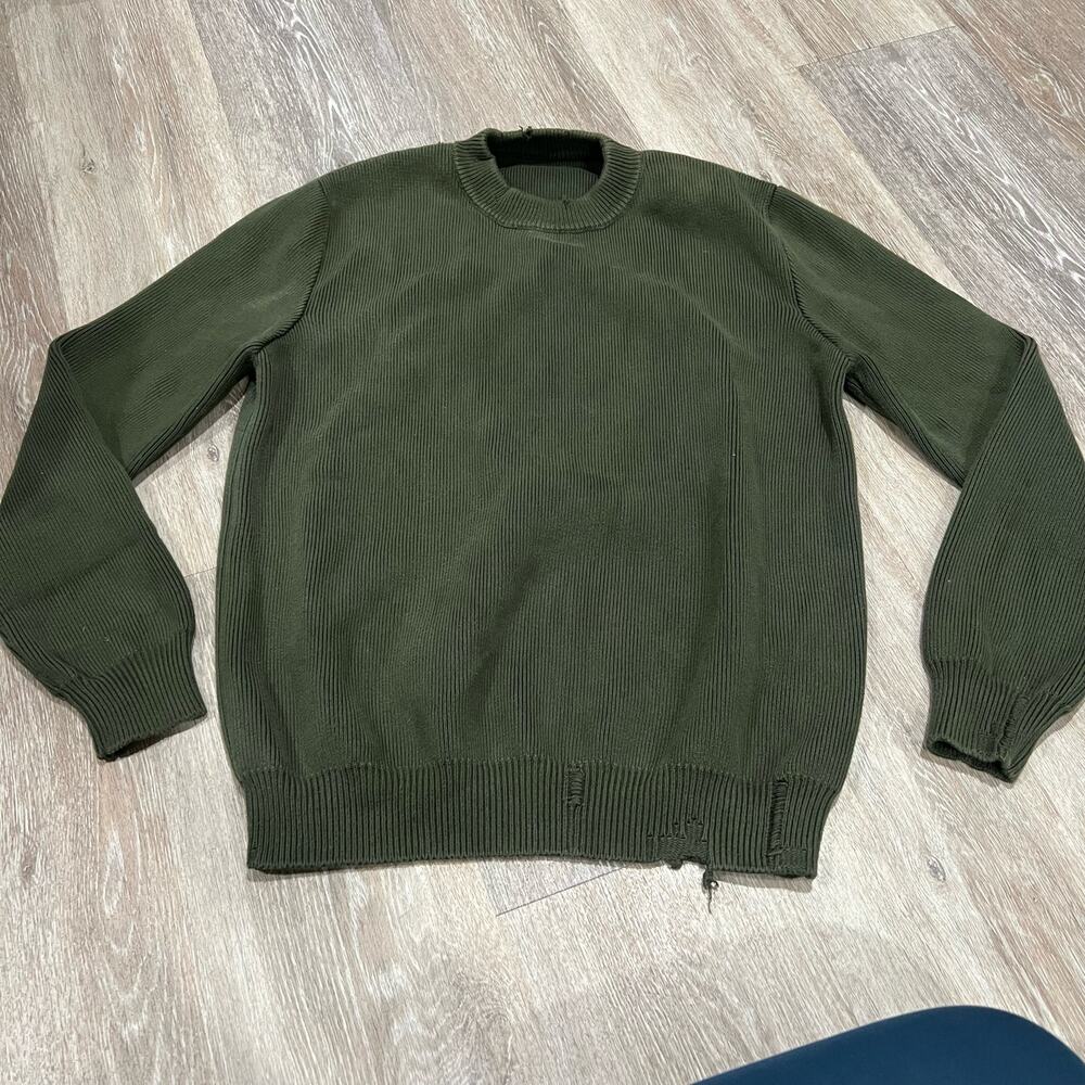 Golden Goose  Distressed Cotton Blend Sweater Small - Picture 5 of 9